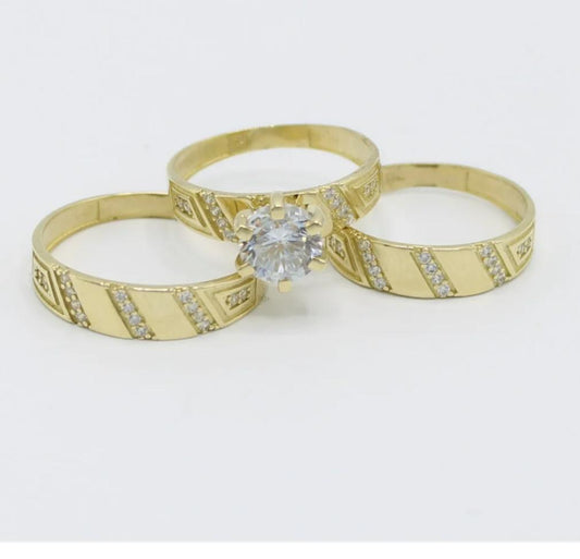 14K Trio Wedding Ring