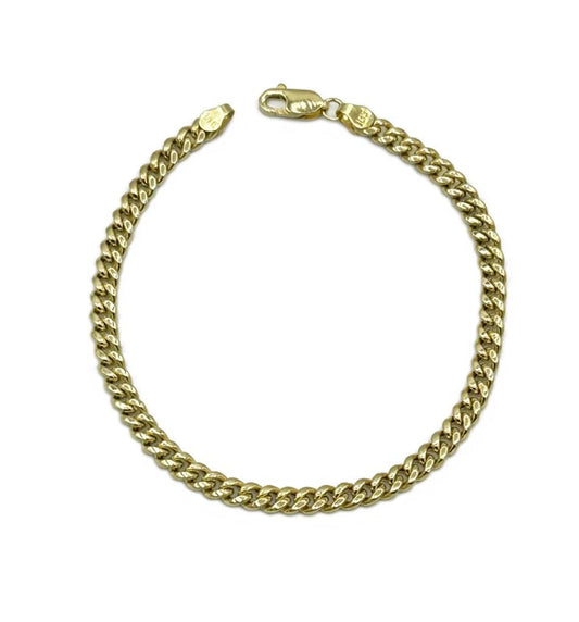 14K Bracelet - Miami Hollow Link