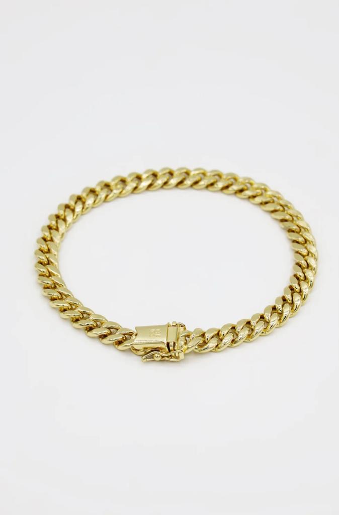 14K Bracelet Miami Hollow Link